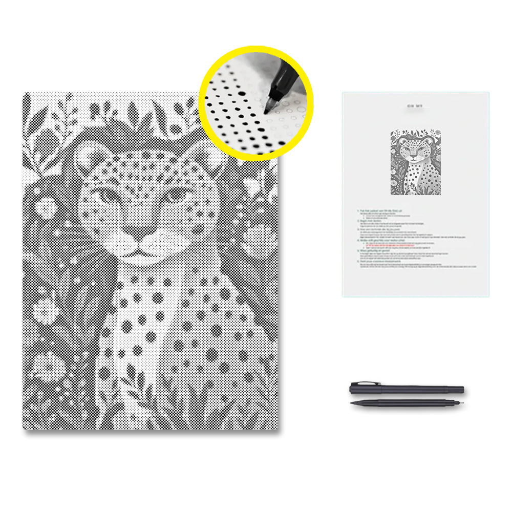 Jungle Leopard - Dot Painting