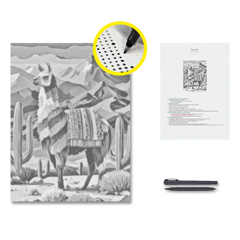 llama wearing - Dot Painting