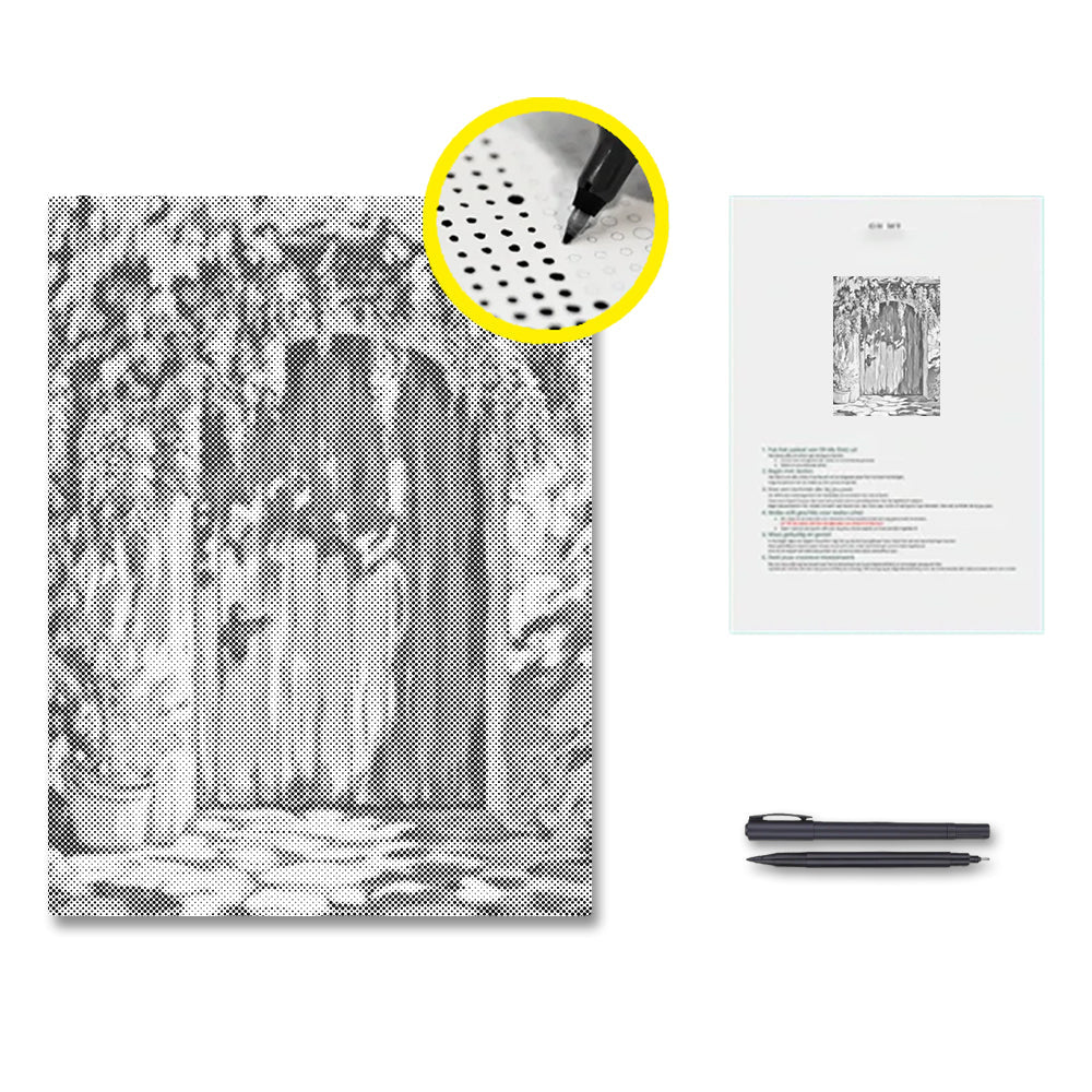 Wisteria Curtain Door - Dot Painting