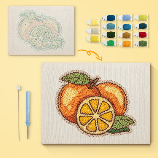 Citrus Fruits - Punch Needle