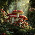 Enchanted Forest Mushroom Circle - Diamond Painting