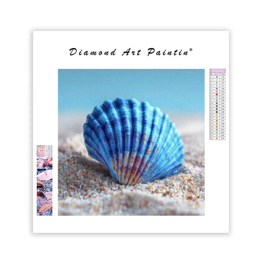Blue Seashell - Diamond Painting