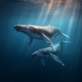 Humpback Whale and Calf - Diamond Painting