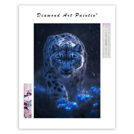 Giant Snow Leopard in Fog – Diamond Painting
