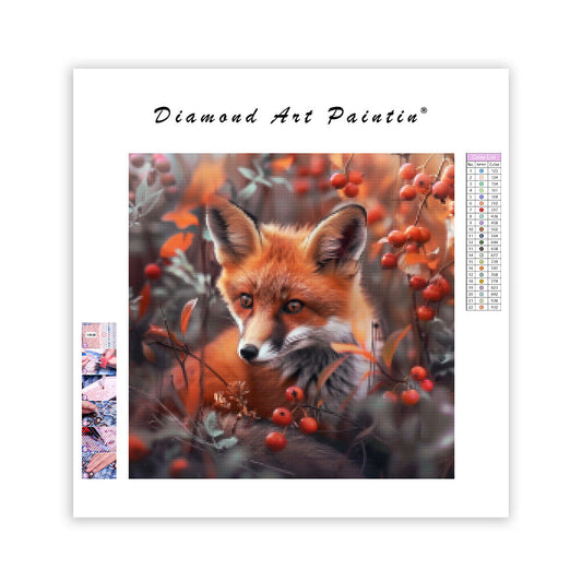 Wild Berry Fox - Diamond Painting