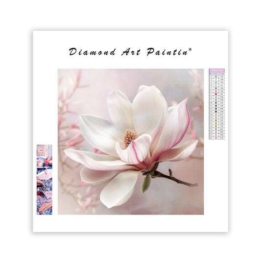 Elegant Magnolia Bloom - Diamond Painting