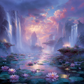 Floating Lotus - Diamond Painting