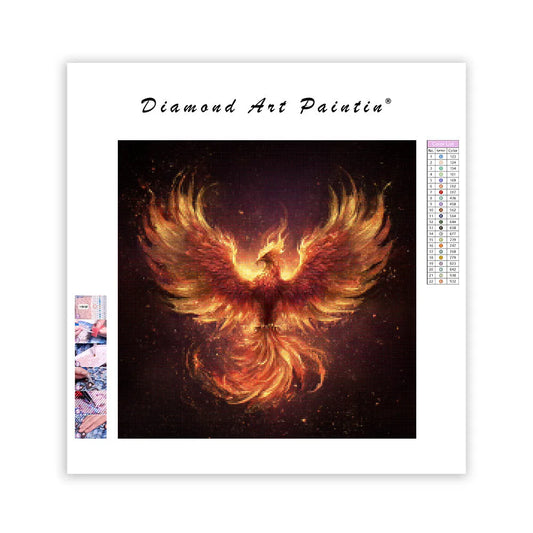 Phoenix Reborn from Fire - Diamond Painting