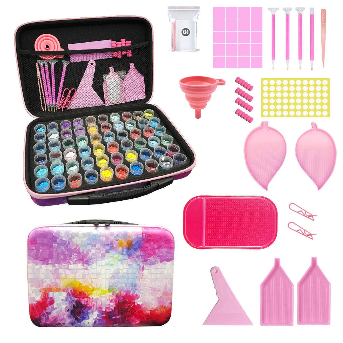 Diamond Painting Tool Set Portable Storage Bag 60 Packs