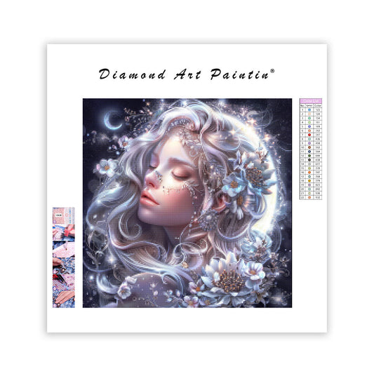 Moon Goddess Bloom - Diamond Painting