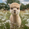 Baby Alpaca in Meadow - Diamond Painting