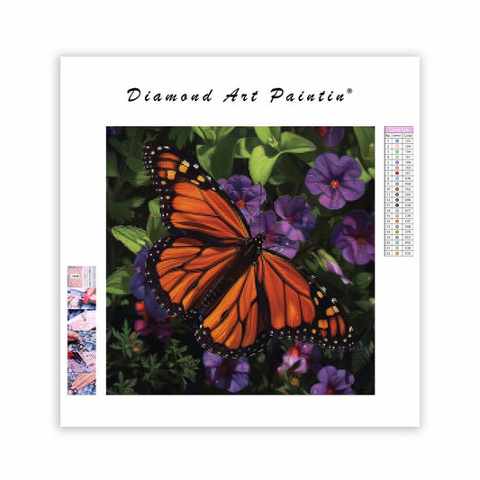 Monarch Bloom - Diamond Painting