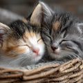 Kittens' Cuddly Slumber - Diamond Painting