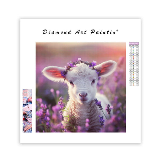 Lavender Lamb - Diamond Painting