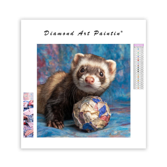Ferret Playing - Diamond Painting