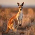Red Kangaroo Standing - Diamond Painting