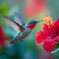 Hummingbird & Hibiscus Moment - Diamond Painting