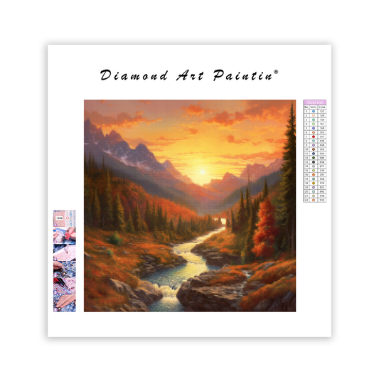 Autumn Mountain - Diamond Painting