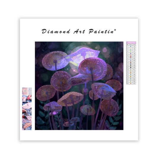 Fairy Ring Glow Mushrooms - Diamond Painting
