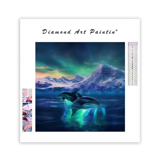 Aurora Dolphins(Limited Time Special) - Diamond Painting