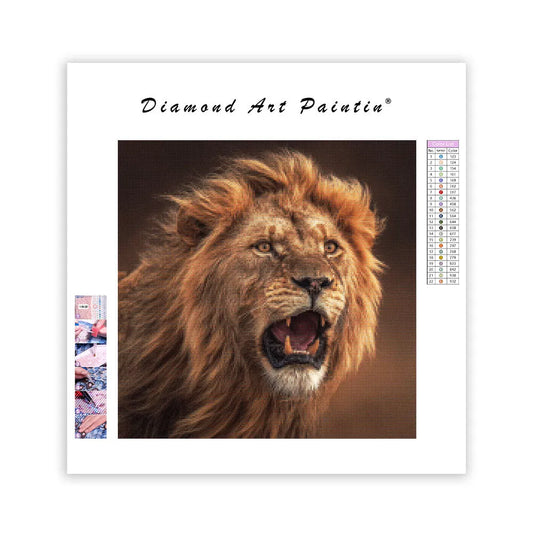Lion on the Savannah - Diamond Painting