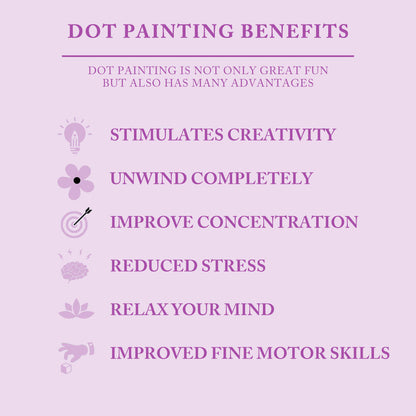 Colorful Dragon Amidst Blossoms - Dot Painting