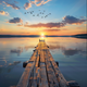 Sunset Lake Pier - Diamond Painting