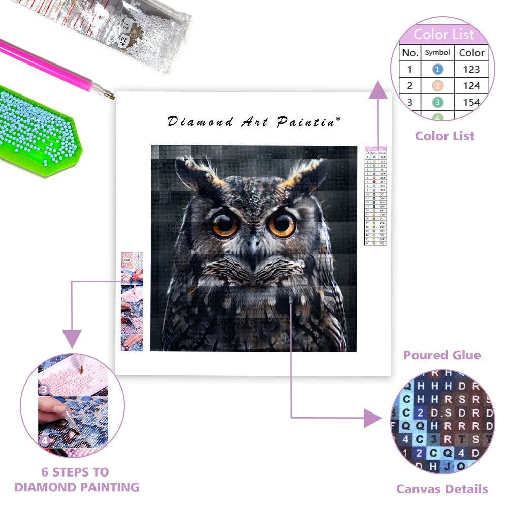 Owl Spark - Diamond Painting
