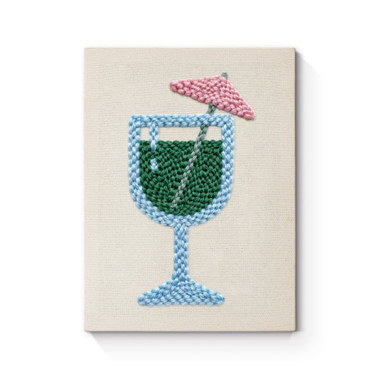 Tropical Green Beverage - Punch Needle