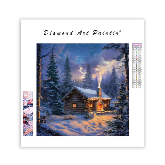 Cozy Cabin in the Woods - Diamond Painting