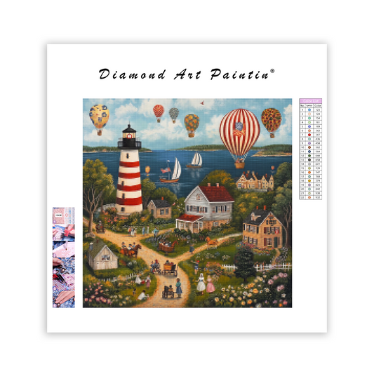 Coastal American Village - Diamond Painting
