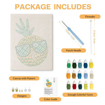 Cool Pineapple- Punch Needle