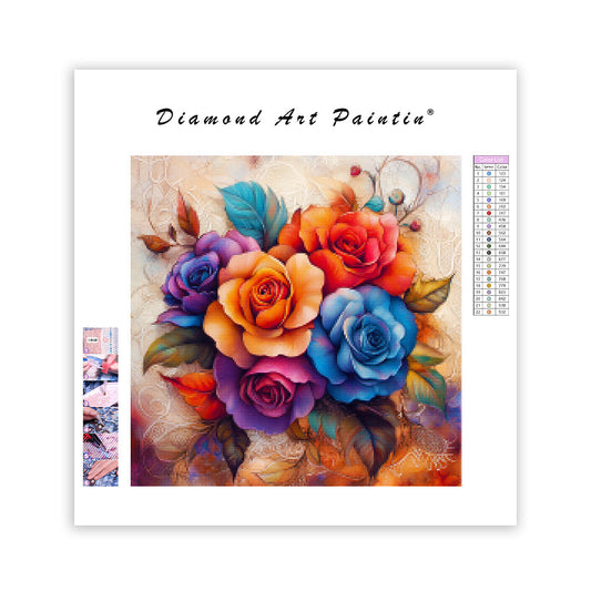 Intricate Floral Design - Diamond Painting