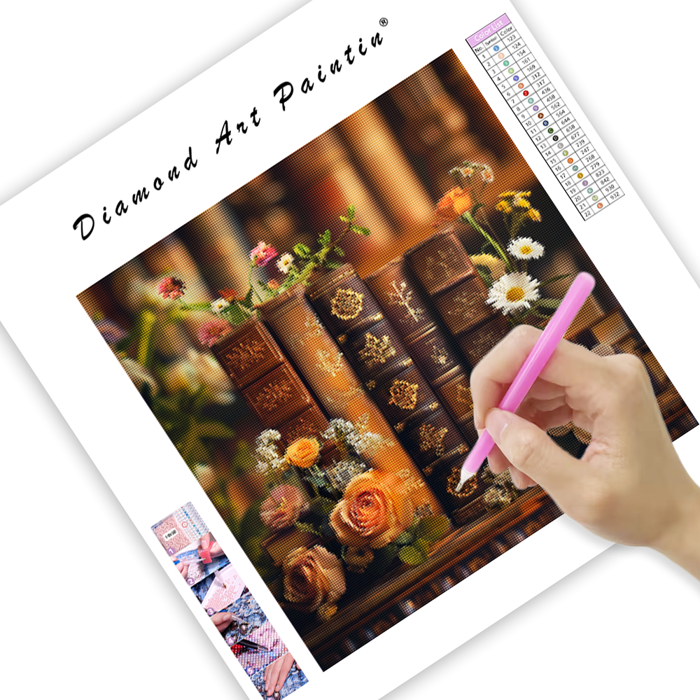 Book Rose - Diamond Painting
