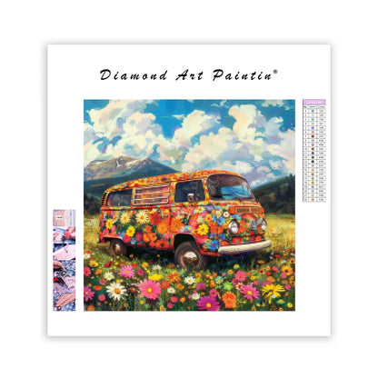 Flower Bus Journey – Diamond Painting