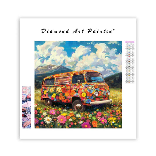 Flower Bus Journey – Diamond Painting
