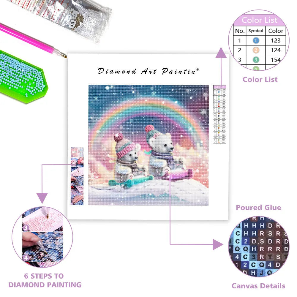 Winter Cubs - Diamond Painting