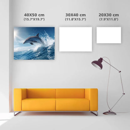 Dolphin Jumping from the Ocean - Diamond Painting