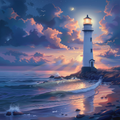 Quiet Lighthouse Glow - Diamond Painting