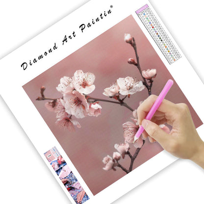 Blooming Cherry Branch - Diamond Painting