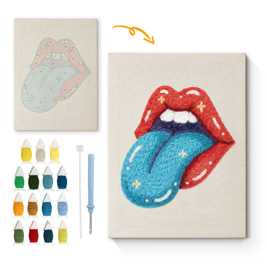 Tongue Out - Punch Needle