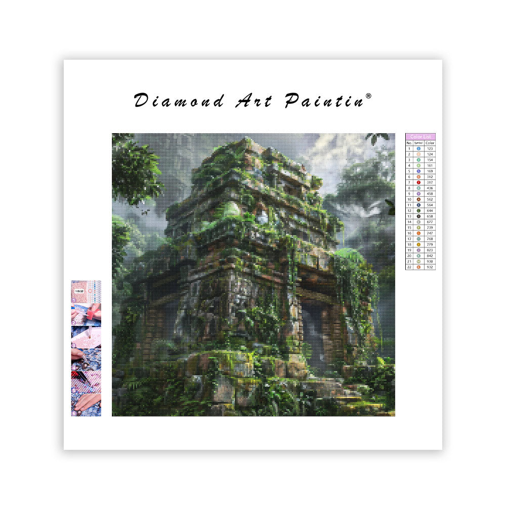 Ancient Temple in the Jungle - Diamond Painting