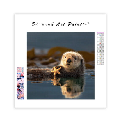 Sea Otter with Starfish - Diamond Painting