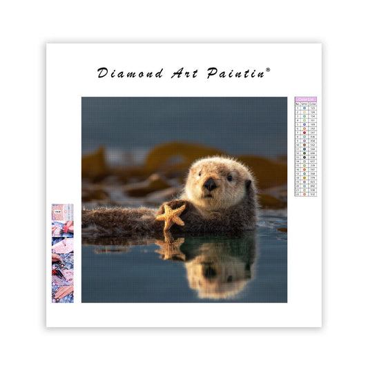 Sea Otter with Starfish - Diamond Painting