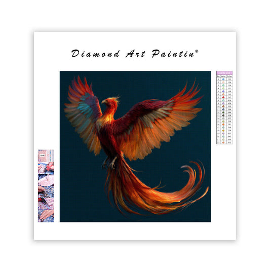 Crimson Phoenix - Diamond Painting