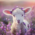 Lavender Lamb - Diamond Painting