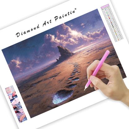 Giant’s Footprint in the Sand - Diamond Painting