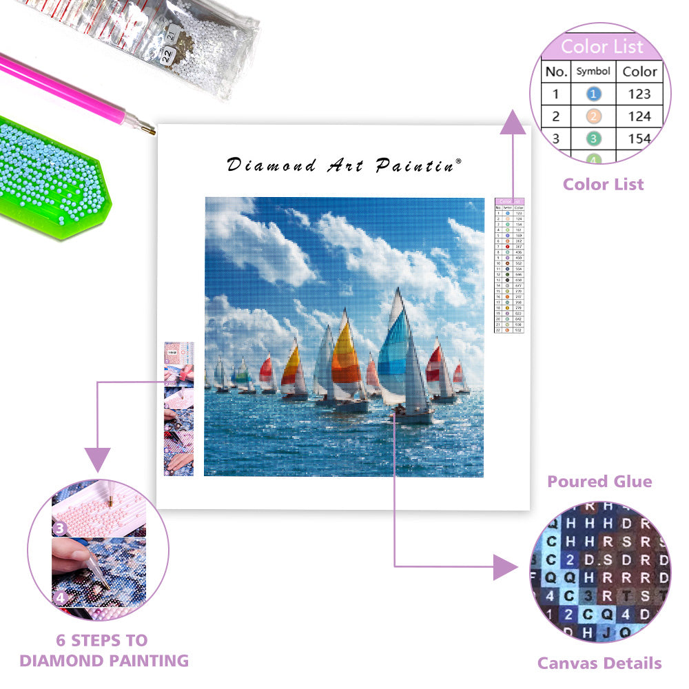 Summer Sailing Regatta - Diamond Painting