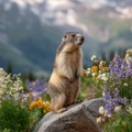 Marmot Whistling - Diamond Painting