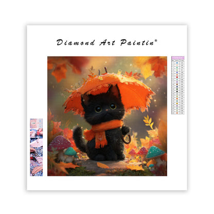 Autumn Kitty - Diamond Painting
